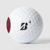 Clan Leslie Rode Tartan Golfballen (Logo)