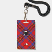 Clan Leslie Rood Tartan Badge (Voorzijde met lanyard)