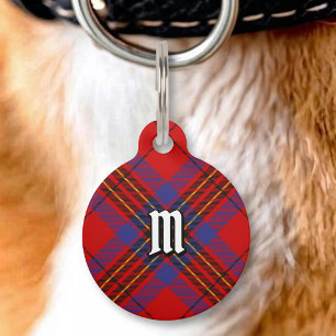 Clan Leslie Rood Tartan Huisdierpenning