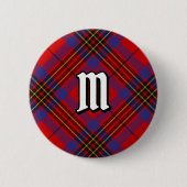 Clan Leslie Rood Tartan Ronde Button 5,7 Cm (Voorkant)