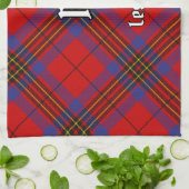 Clan Leslie Rood Tartan Theedoek (Gevouwen)