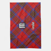 Clan Leslie Rood Tartan Theedoek (Verticaal)