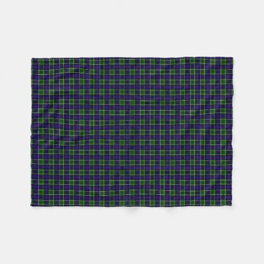 Clan Leslie Tartan Fleece Deken (Voorkant (Horizontaal))