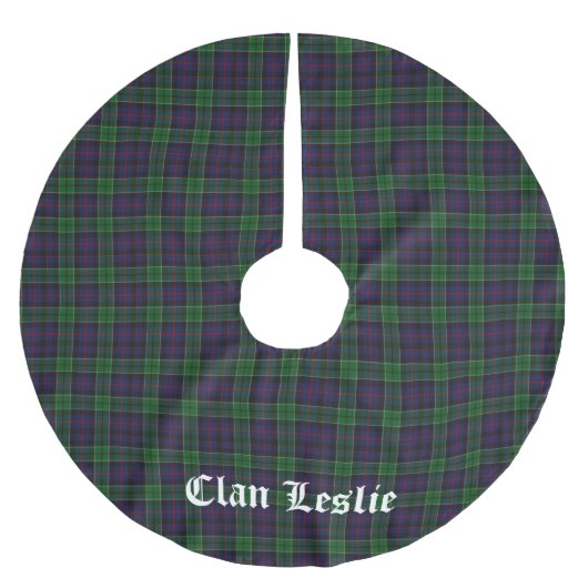 Clan Leslie Tartan  Kerstboom Rok (Voorkant)