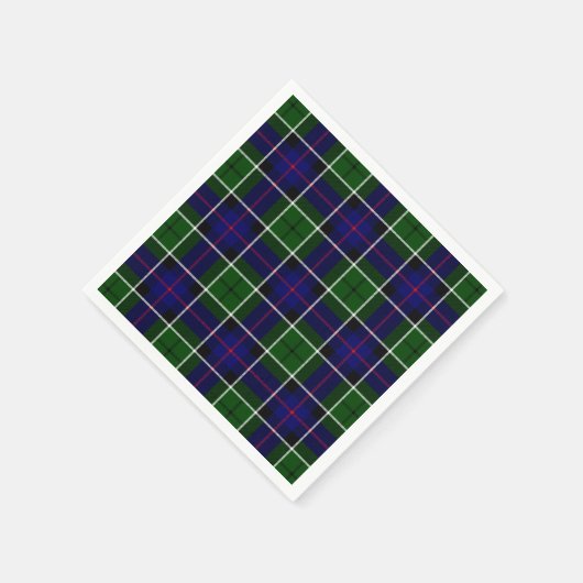 Clan Leslie Tartan Servetten (Hoek)
