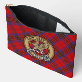 Clan Leslie Wapen over Rode Tartan Etui (Open)