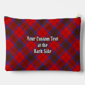 Clan Leslie Wapen over Rode Tartan Etui (Achterkant)