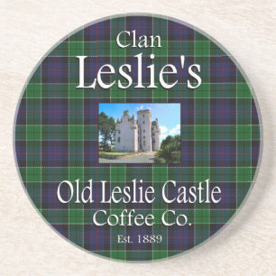 Clan Leslie's Old Leslie Castle Coffee Co. Zandsteen Onderzetter