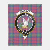 Clan Lindsay Ancient Tartan Pset Fleece Deken (Voorkant)