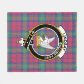 Clan Lindsay Ancient Tartan Pset Fleece Deken (Voorkant (Horizontaal))