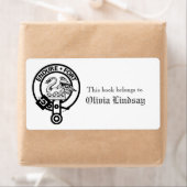 Clan Lindsay Crest Custom Bookplate Etiket (Insitu)