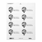 Clan Lindsay Crest Custom Bookplate Etiket (Full Sheet)