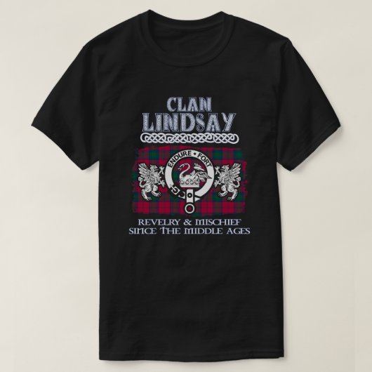 Clan Lindsay crest Schotse clans Schotse achternaa T-shirt (Design voorkant)