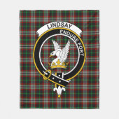Clan Lindsay Hunting Tartan Pset Fleece Deken (Voorkant)