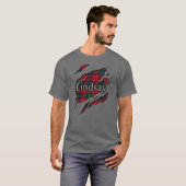 Clan Lindsay Lindsey Tartan Spirit T-shirt (Voorkant volledig)