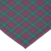 Clan Lindsay Maroon en Groene Schotse Tartan Tafelkleed (Gekanteld)
