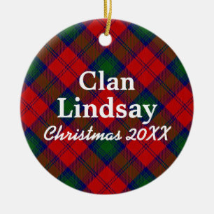 Clan Lindsay Schotse Tartan Keramisch Ornament