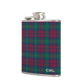 Clan Lindsay Tartan Monogrammed Heupfles (Links)