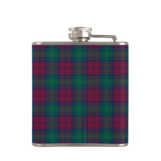 Clan Lindsay Tartan Monogrammed Heupfles (Achterkant)