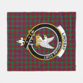 Clan Lindsay Tartan Pset Fleece Deken (Voorkant (Horizontaal))