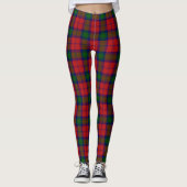 Clan Lindsay Tartan Pset Scottish Kilt Pattern Leggings (Voorkant)