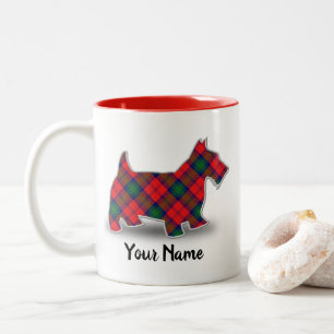 Clan Lindsay Tartan Scottish Terrier Tweekleurige Koffiemok