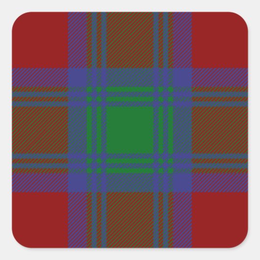 Clan Lindsay Tartan Vierkante Sticker (Voorkant)