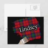 Clan Lindsey Lindsay Scottish Tartan Paint Brush Briefkaart (Voorkant / Achterkant)