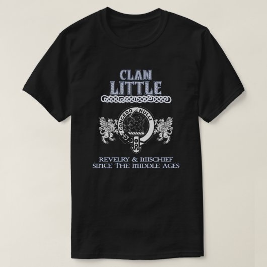 Clan Little crest Schotse clans Schotse achternaam T-shirt (Design voorkant)