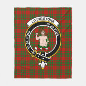 Clan Livingstone Tartan Pset Fleece Deken (Voorkant)
