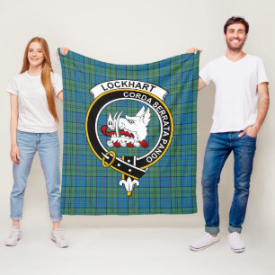 Clan Lockhart Ancient Tartan Pset Fleece Deken