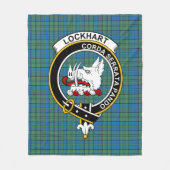 Clan Lockhart Ancient Tartan Pset Fleece Deken (Voorkant)