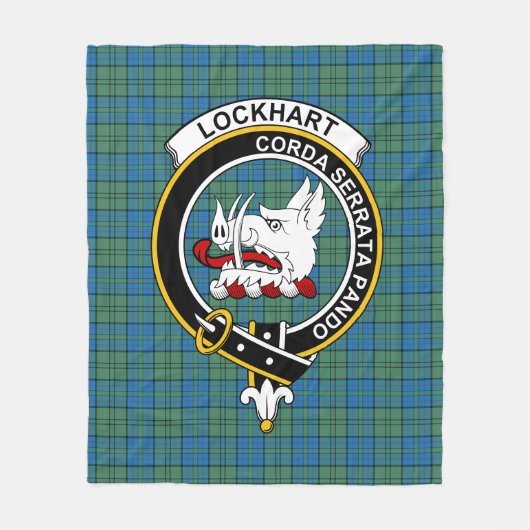Clan Lockhart Ancient Tartan Pset Fleece Deken (Voorkant)