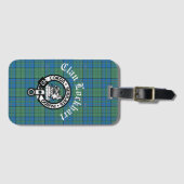 Clan Lockhart Crest Badge & Tartan Bagagelabel (Voorkant (horizontaal))