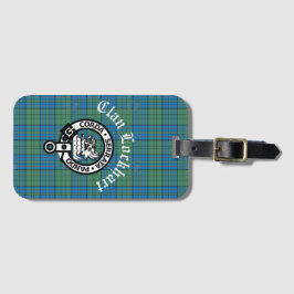 Clan Lockhart Crest Badge & Tartan Bagagelabel