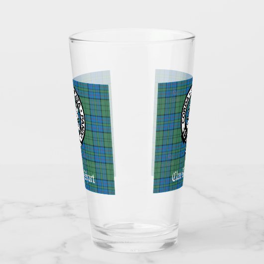 Clan Lockhart Crest Badge & Tartan Glas (Links)