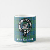 Clan Lockhart Crest Badge & Tartan Koffiemok (Center)