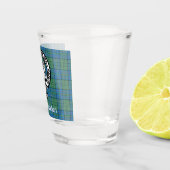 Clan Lockhart Crest Badge & Tartan Shot Glas (Rechts)