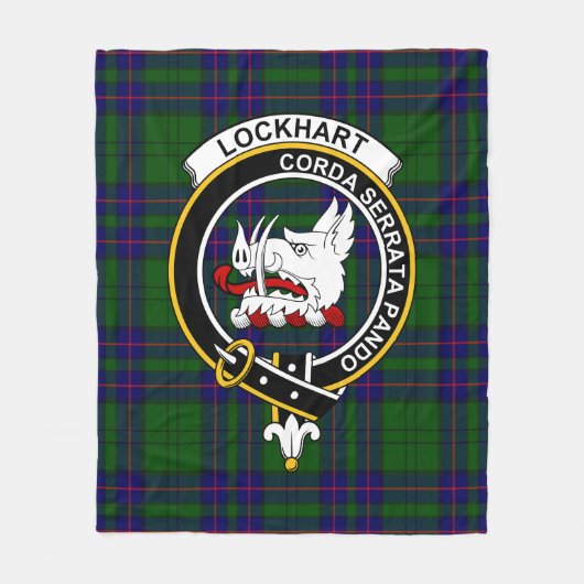 Clan Lockhart Modern Tartan Plaid Fleece Deken (Voorkant)