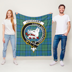 Clan Lockhart Schotse Ruit Plaid Fleece Deken