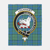 Clan Lockhart Schotse Ruit Plaid Fleece Deken (Voorkant)