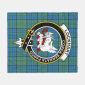 Clan Lockhart Schotse Ruit Plaid Fleece Deken (Voorkant (Horizontaal))