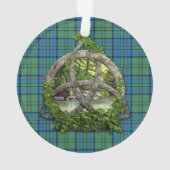 Clan Lockhart Tartan Celtic Trinity Ornament (achterkant)