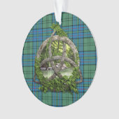 Clan Lockhart Tartan Celtic Trinity Ornament (voorkant)