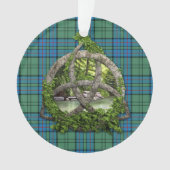 Clan Lockhart Tartan Celtic Trinity Ornament (voorkant)