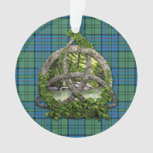 Clan Lockhart Tartan Celtic Trinity Ornament