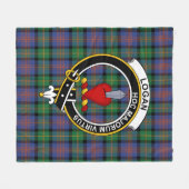 Clan Logan Ancient Tartan Pset Fleece Deken (Voorkant (Horizontaal))