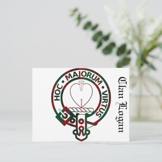 Clan Logan Crest Badge Briefkaart (Staand voorkant)