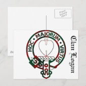 Clan Logan Crest Badge Briefkaart (Voorkant / Achterkant)