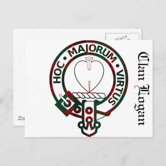 Clan Logan Crest Badge Briefkaart (Voorkant / Achterkant)